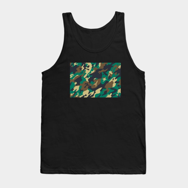 CAMO MILITARY GREEN Tank Top by Bombastik